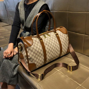 香港品牌短途旅行包2025新款大容量真皮手提包出差商务行李袋男女