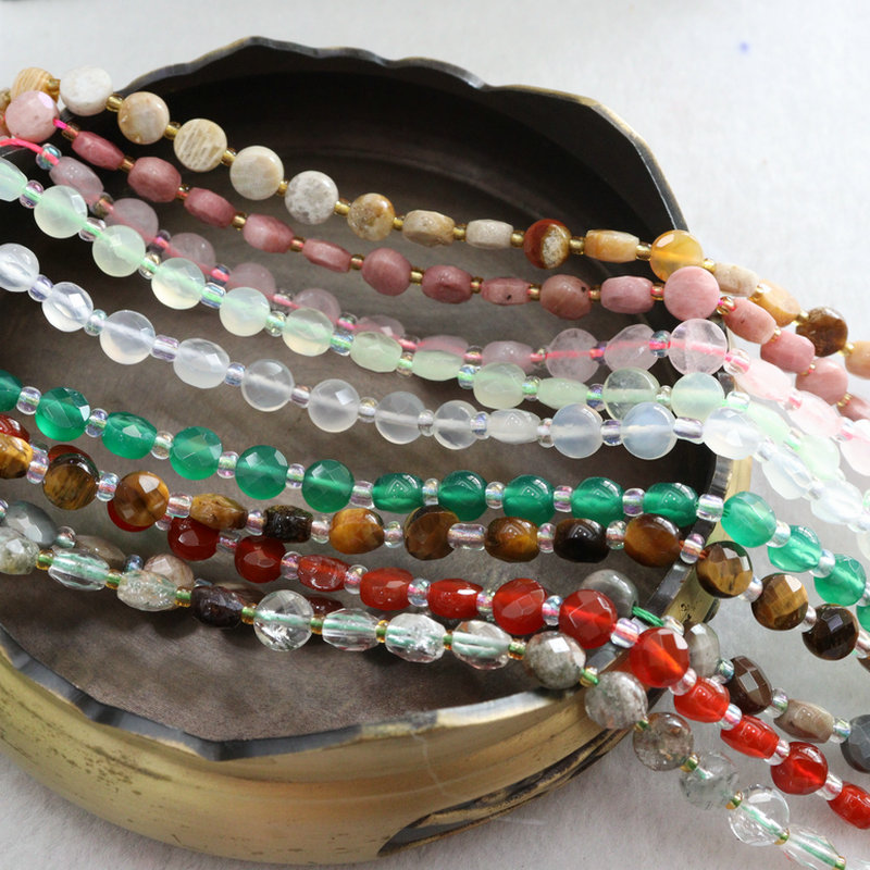 天然玛瑙水晶耳饰手链饰品配件