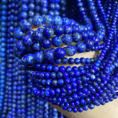 天然优质青金石圆珠散珠串珠 DIY手工项链耳饰手链挂件饰品配件