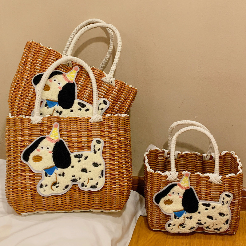 可爱手提菜篮子买菜篮大容量购物篮仿藤编织户外野餐提篮洗澡浴筐,收纳整理,购物篮,淘宝优惠券,粉丝福利购,淘宝优惠卷