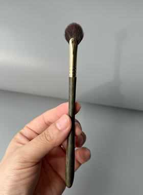 扇形高光刷绿檀馨香木混毛化妆刷