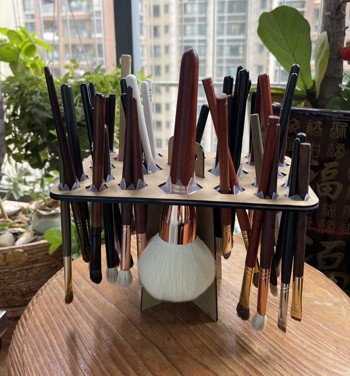 化妆刷亚克力防水神器晾刷架