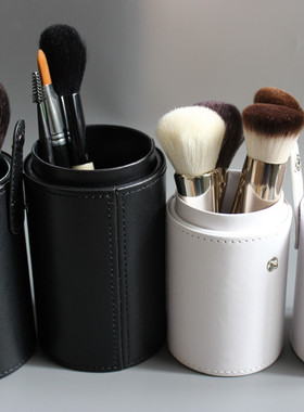 刷桶化妆刷收纳桶刷子收纳盒防尘化妆刷笔筒带盖圆形便携大号P09