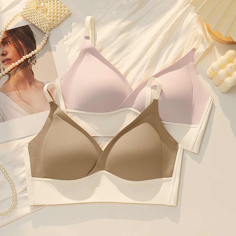 无痕舒适内衣女小胸聚拢薄款大胸显小无钢圈文胸收副乳防下垂胸罩