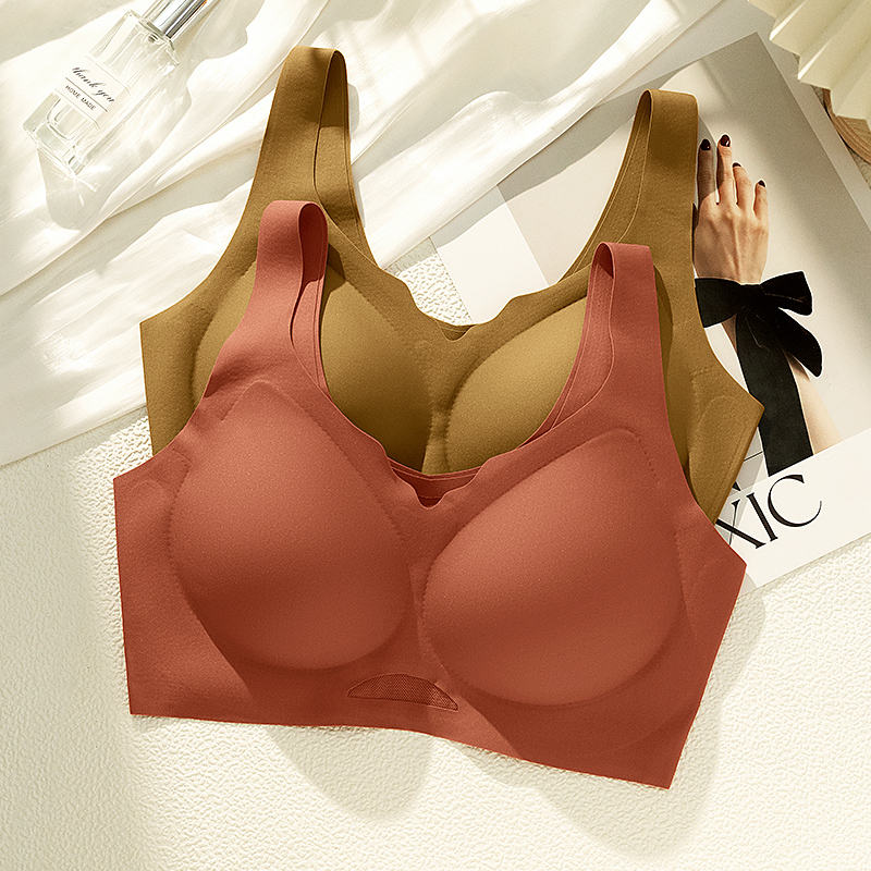 内衣女无痕薄款背心式小胸聚拢无钢圈收副乳防下垂舒适运动文胸罩