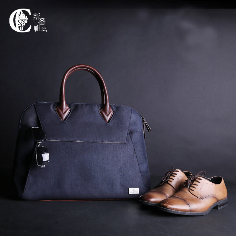 公文包男帆布商务包出差简约休闲办公大容量电脑包男包手提包