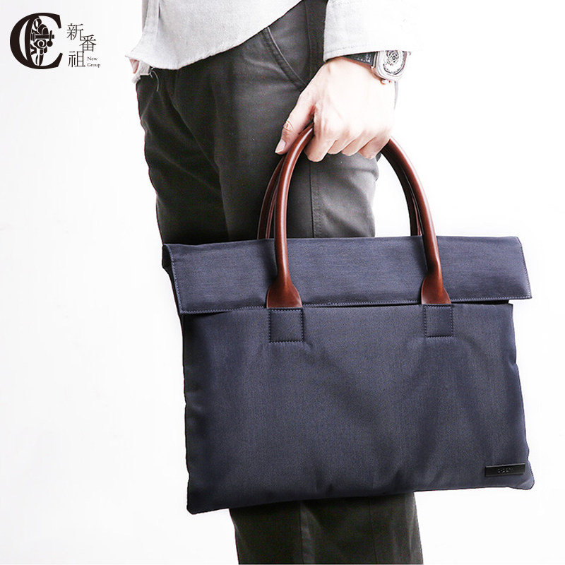 男包公文包男休闲简约商务包文件袋电脑包横款公文袋资料袋手提包