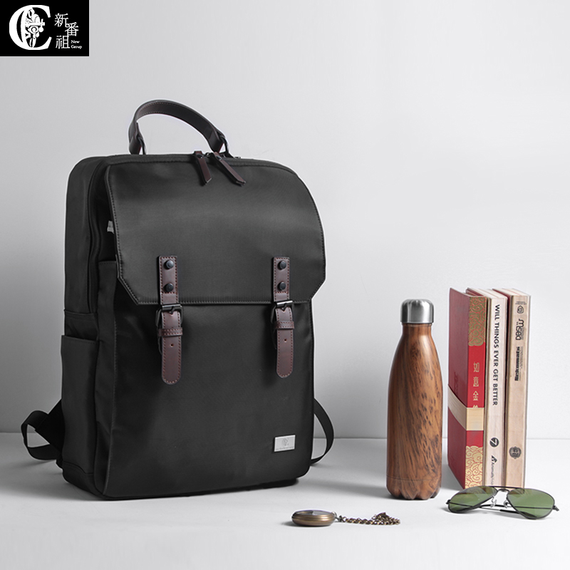 双肩包男潮牌休闲商务15.6寸笔记本电脑包出差旅行背包大容量书包