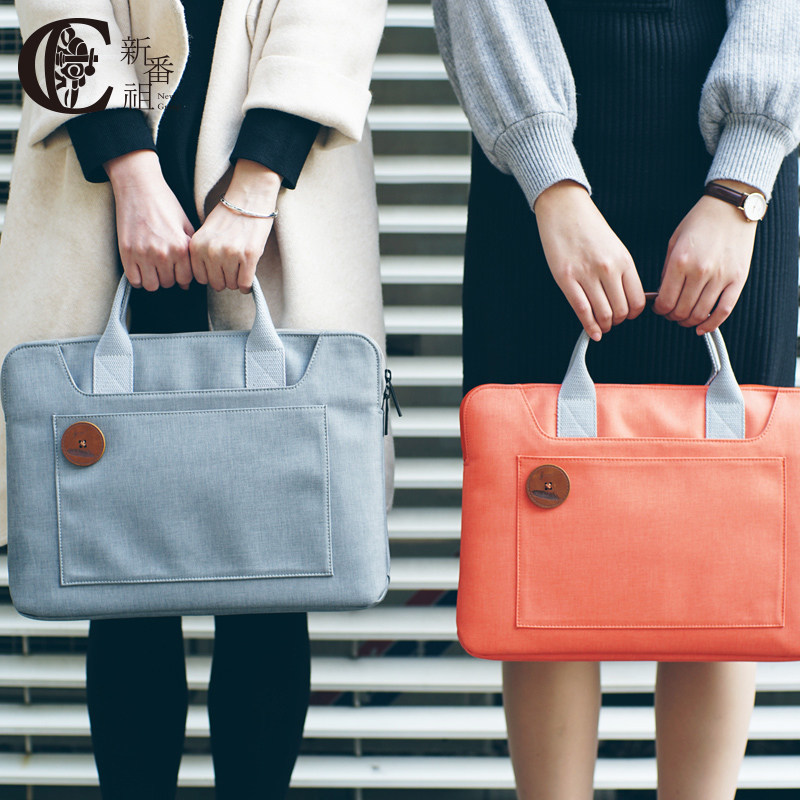 包包女新款帆布商务公文包个性简约工作文件电脑包职业通勤手提包
