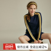 T恤修身 GYMNA美式 复古运动健身衣女长袖 显瘦速干瑜伽跑步训练上衣