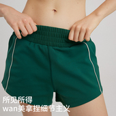子速干跑步训练裤 裤 女 休闲宽松撞色美式 gymna复古学院风运动短裤