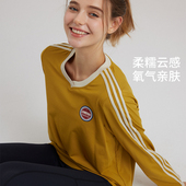 gymna美式 复古运动T恤宽松圆领复古速干T恤学院风健身训练服球衣