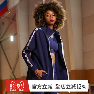 gymna复古宽松跑步运动大厚外套保暖健身长袖上衣休闲拉链衫女春