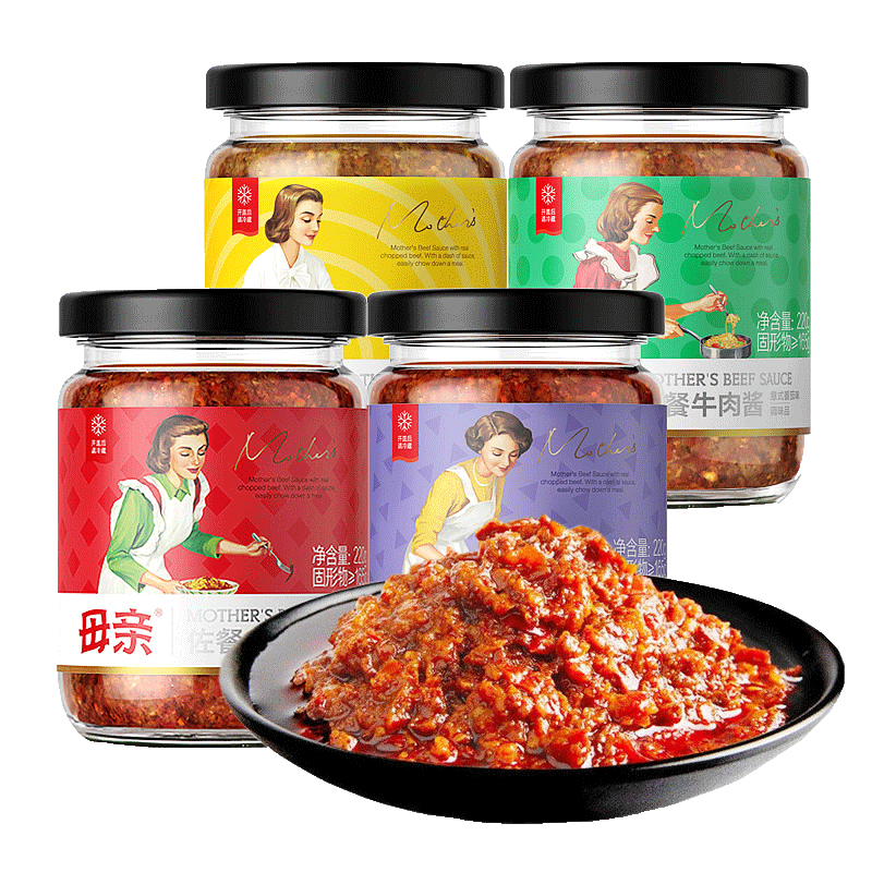 母亲咖喱牛肉酱香辣味220g瓶装