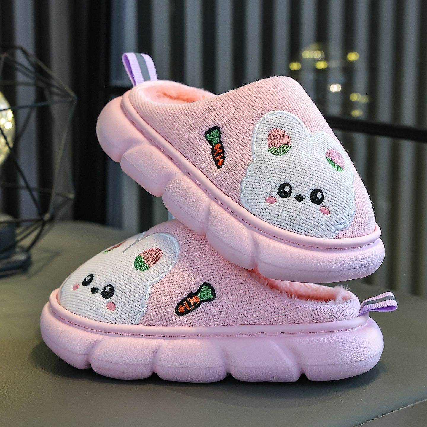 秋冬季儿童棉拖鞋女童可爱卡通兔子居家厚底室内防滑加绒保暖棉鞋,童鞋/婴儿鞋/亲子鞋,棉鞋,淘宝优惠券,粉丝福利购,淘宝优惠卷