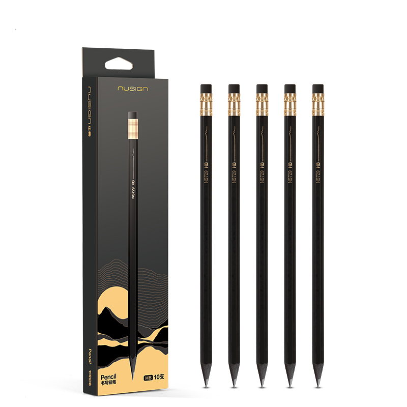 得力NS729高纯度石墨黑木铅笔