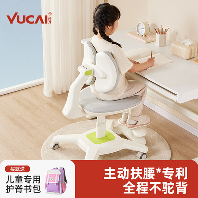 育才儿童学习椅升降时刻追背坐姿椅子幼升小学生专用写字椅书桌椅