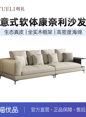 粤礼意式真皮软体康奈利沙发客厅沙发YLY210001