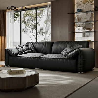 广巢baxter大象耳朵真皮沙发意式极简大平层客厅直排头层牛皮B