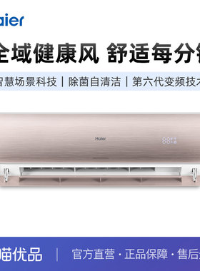 Haier/海尔 KFR-35GW/17EAB81U1 1.5匹变频一级挂机空调