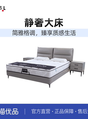 LB联邦家私复古风真皮靠背齐边软床[MS40周年软床]