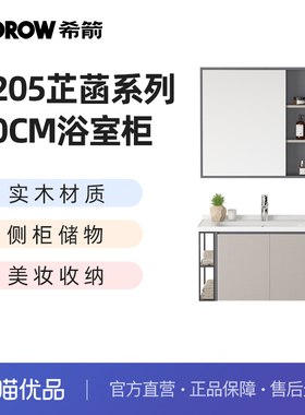 希箭卫浴（HOROW）2205芷菡系列多层实木80CM浴室柜O2O