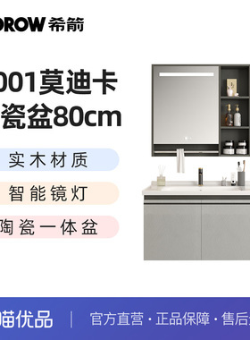 希箭卫浴（HOROW）3001莫迪卡陶瓷盆智能浴室柜O2O