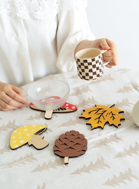 CoolerColour原创设计木质隔热垫杯垫餐桌垫家用碗垫盘垫锅垫防烫