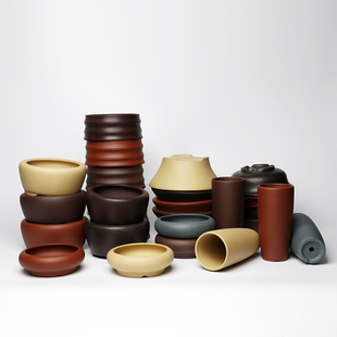 蔓木人紫砂宜兴紫砂花盆小花盆多肉菖蒲小盆景盆精品手工桌面素面