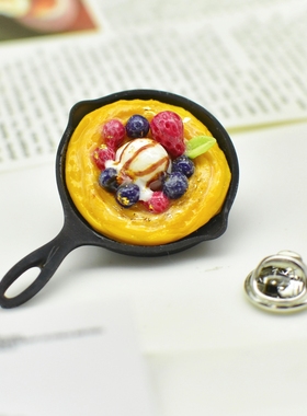 PuddingParty布丁派对原创设计冰淇淋水果派胸针可爱少女礼物