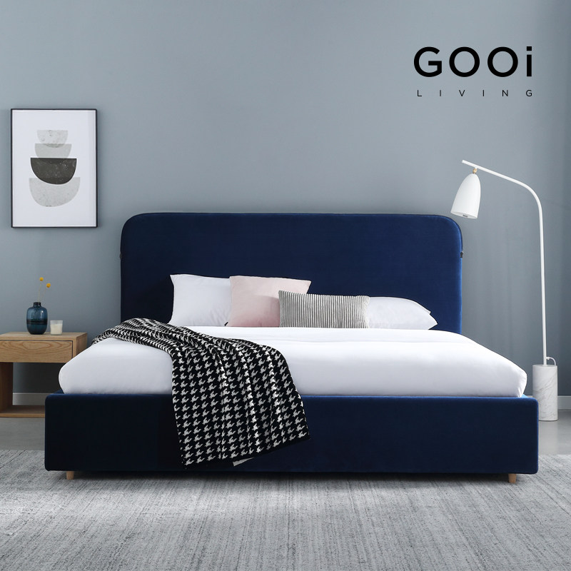 GOOi北欧布艺软包床现代简约主卧1.8米双人床ins网红床可拆洗储物|msdalam kategori perabot kediaman, katil kelas, katil kain - dari Buy2taobao.com untuk memberikan perkhidmatan ejen Taobao profesional membeli