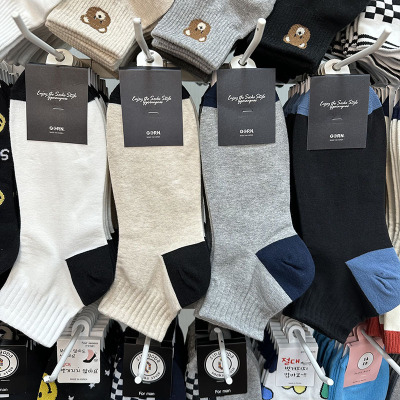 韩国东大门进口男棉短袜