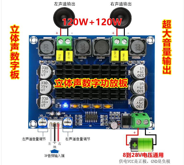 120W + 120W stereo number Fever Power amplifier Circuit board hi-fi HiFi Amplifier refit repairin the Audio appliances , Video Appliance Parts ,  hifi Audio Accessories , Amplifier board  category - from Buy2taobao.com to provide professional Taobao agent buy service