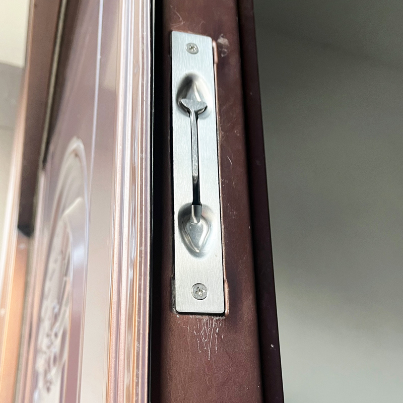 步阳老式对开门防盗门天地双开大门隐形不锈钢销防火插销子母门锁