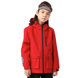 诺诗兰童装儿童冲锋夹克胡杨林户外三合一风衣男童防风防泼水外套