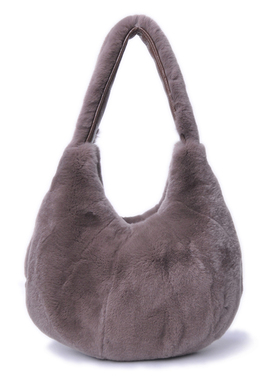 皮草兔毛包獭兔毛饺子包时尚大版真毛单肩女包大容量毛毛包包