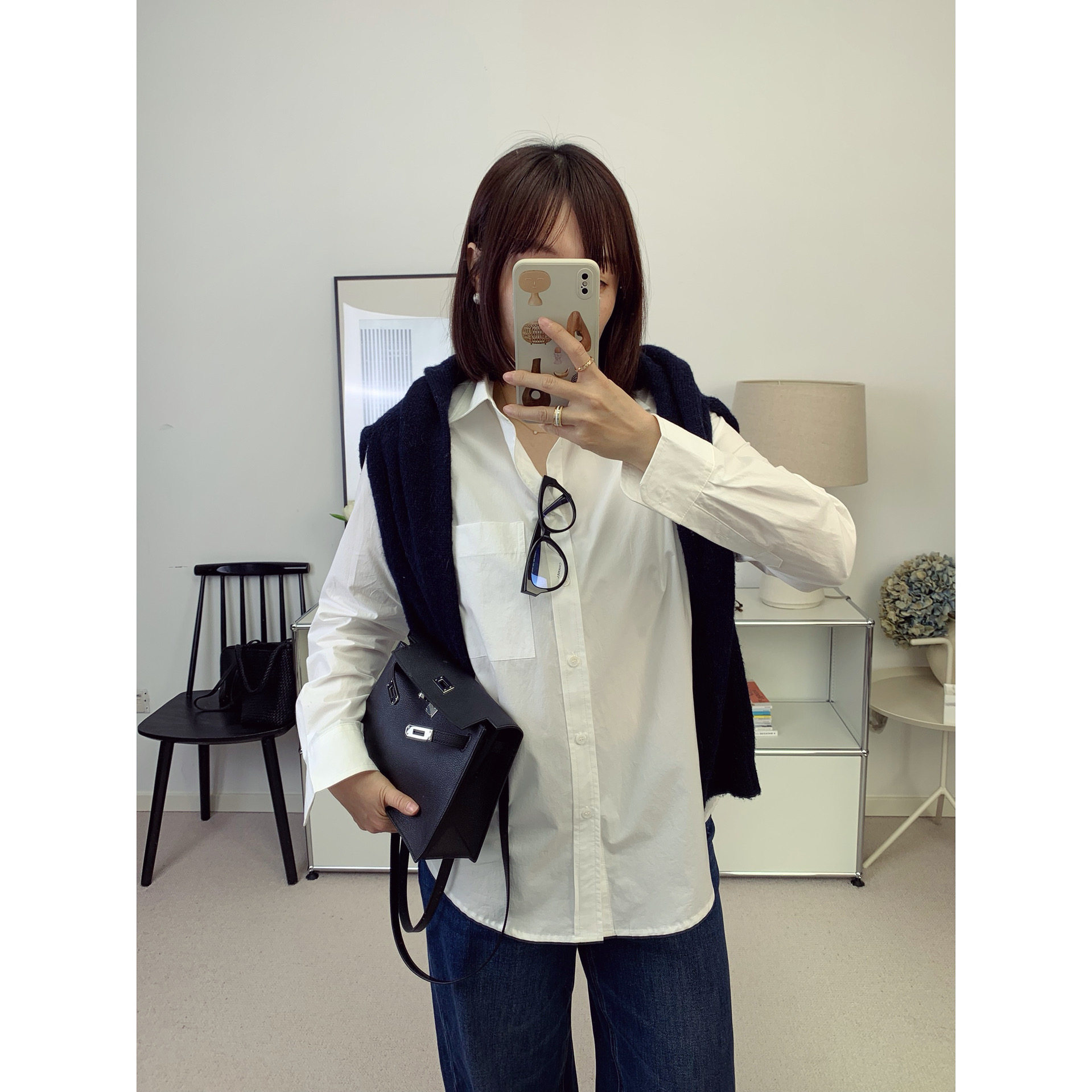 复古时髦正肩衬衫知识分子抗皱水洗棉衬衫26春夏新款【鸬鹚】