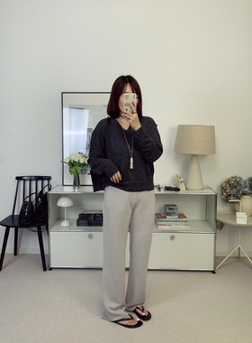 softstreme春夏厚度莫代尔铜氨丝混纺直筒阔腿垂感空气裤26春夏