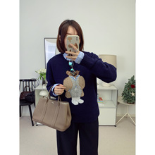 拉夫小熊毛衣！新年红重磅立体刺绣小熊毛衣针织衫26早春新款鸬鹚