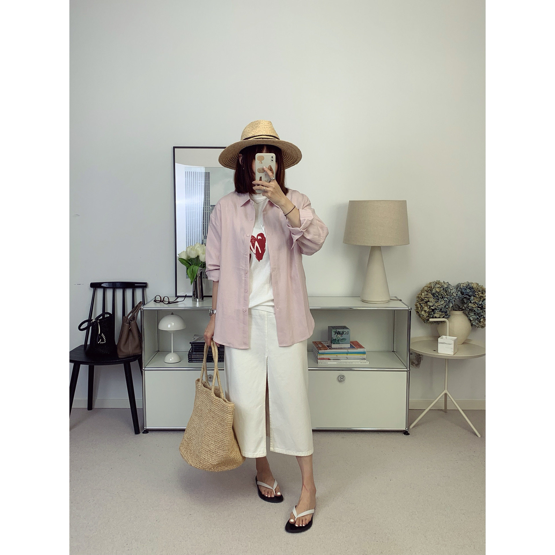 樱花淡粉宽松亚麻薄款衬衫26夏季新款【鸬鹚】