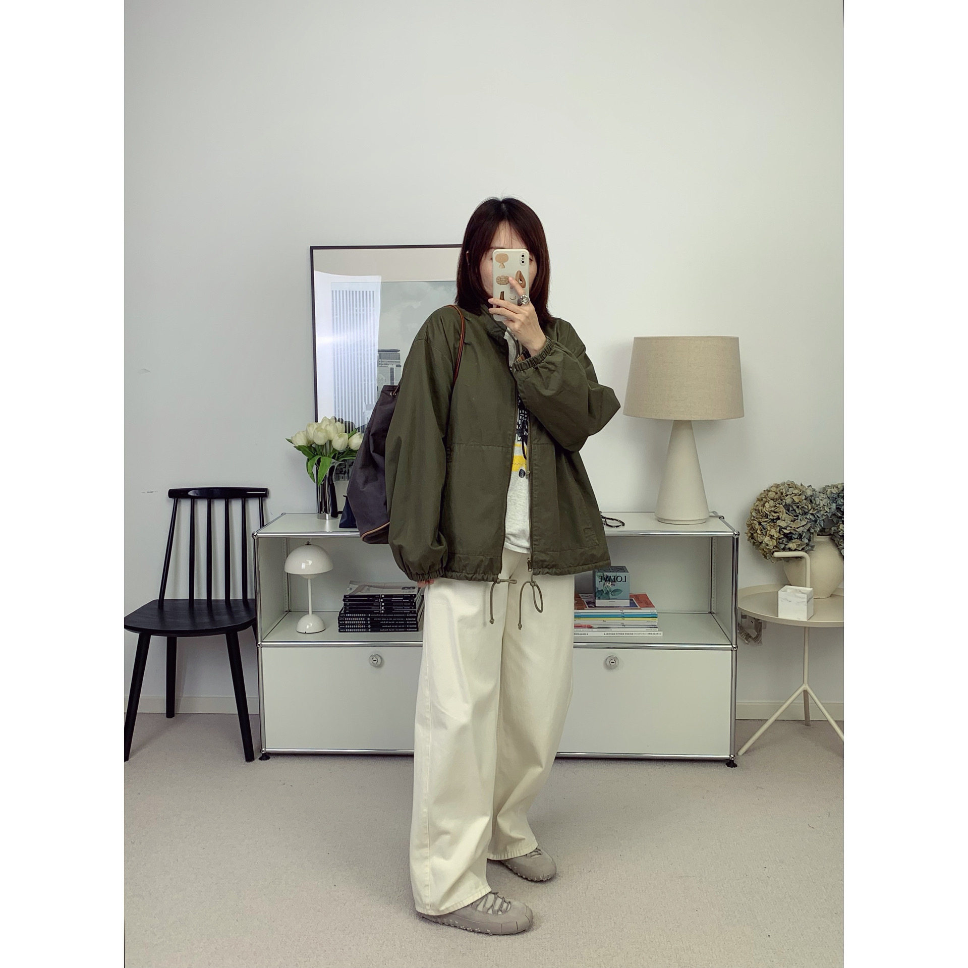 复古感两面穿格纹撞色做旧水洗外套夹克 26秋季新款【鸬鹚】