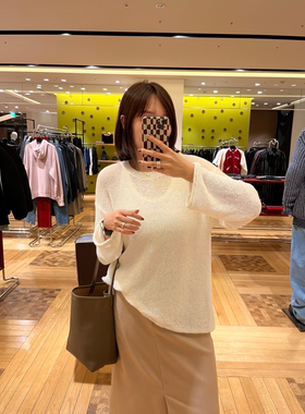 AB有机棉“呼吸感”慵懒镂空设计长袖针织上衣罩衫26春夏新款鸬鹚