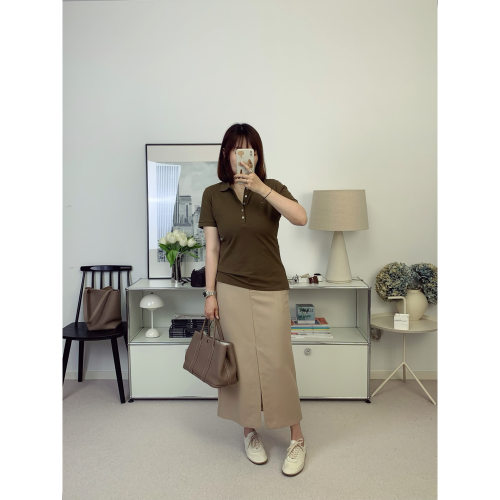 女款！小马刺绣五粒扣翻领修身polo衫26夏季新款【鸬鹚】