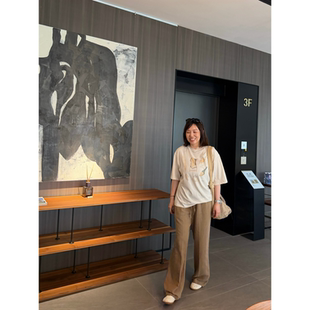 夏日透气麻里棉面料!超薄文艺风图案圆领T恤26夏季新款【鸬鹚】