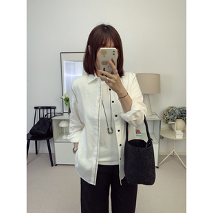 全亚麻麦穗花刺绣亚麻翻领衬衫 26春夏新款 鸬鹚 防晒衫