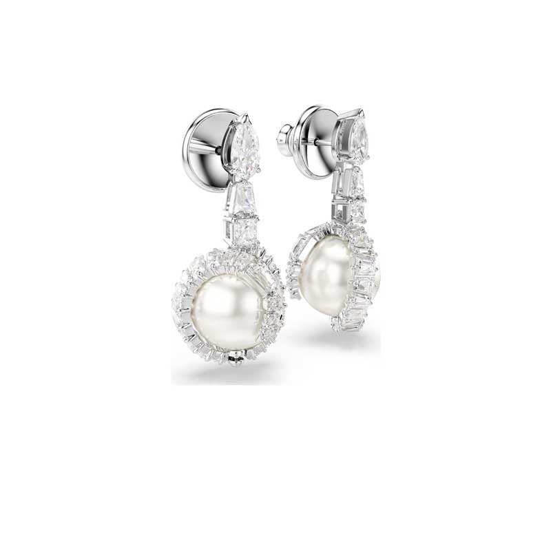 蛇年新品】施华洛世奇Snake蛇水滴形耳环仿水晶珍珠耳钉新年礼物