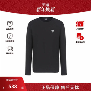 T恤8NPT17 Armani 长袖 圆领修身 PJRGZ 阿玛尼字母Logo徽标男士