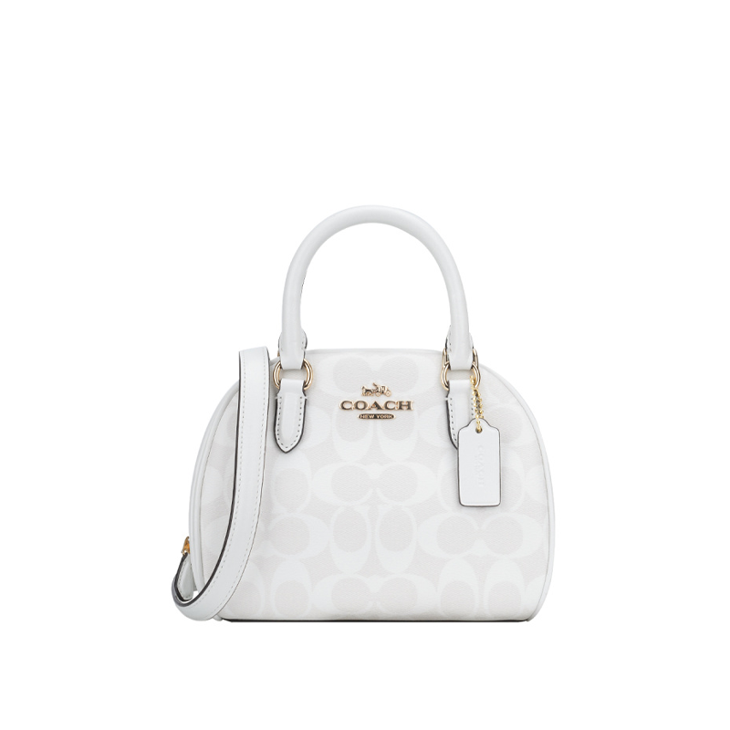 COACH/蔻驰女士新款时尚简约单肩斜挎手提包老花贝壳包奥莱小号