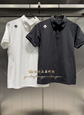 DESCENTE迪桑特TRAINING夏季男子综训系列运动休闲短袖透气POLO衫
