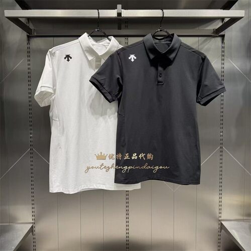 DESCENTE迪桑特TRAINING夏季男子综训系列运动休闲短袖透气POLO衫